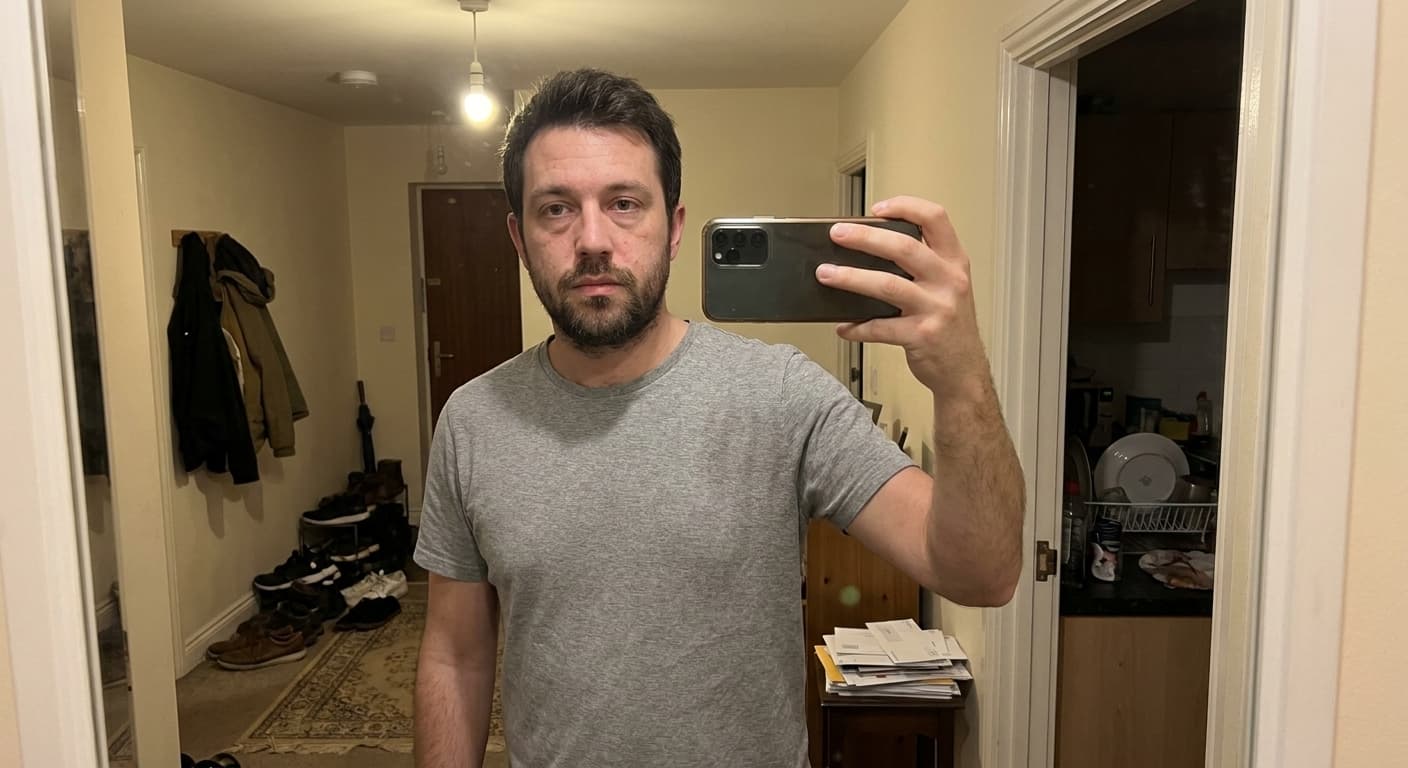 Customer 02 — hallway mirror selfie input